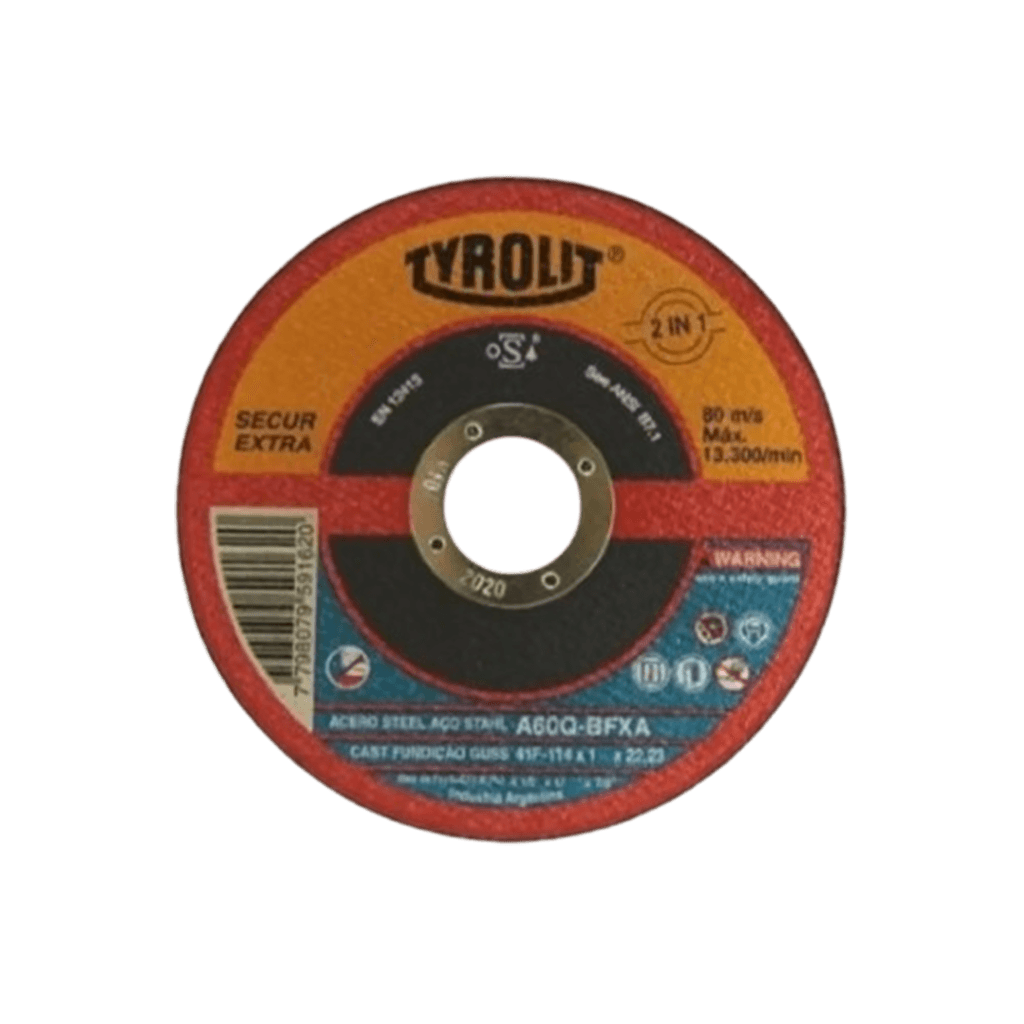 Disco de corte Tyrolit 4" (115 x 1.60 mm)