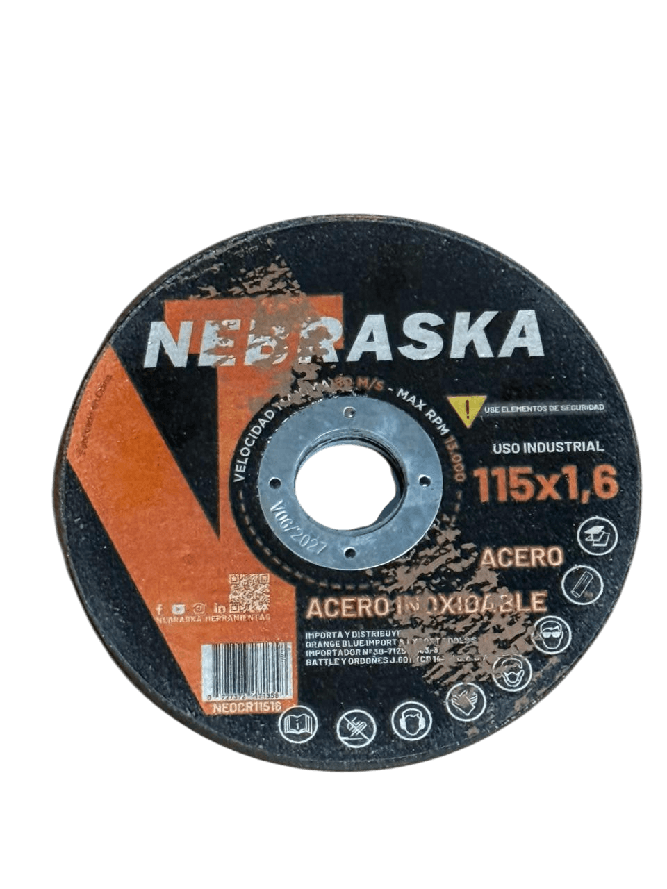 Disco de corte Nebraska 4" (115 x 1.60 mm) x 10 Unidades