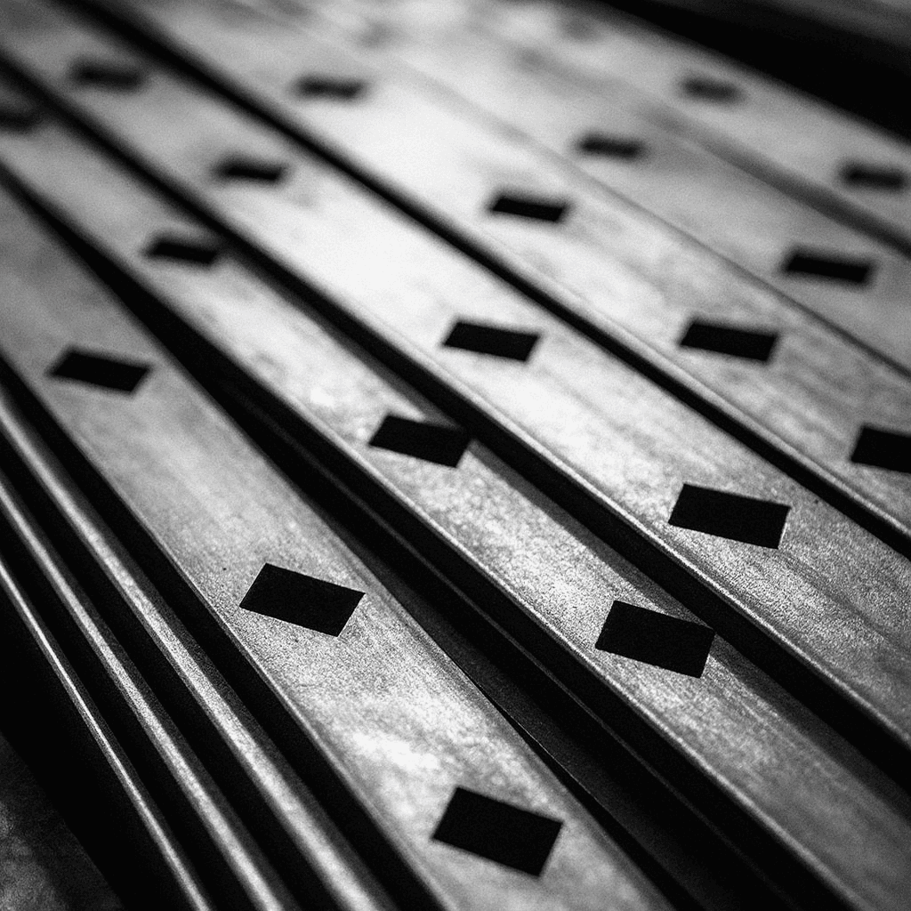 Planchuela Perforada 1 1/4" x 3/16 (31.75 x 4.76 mm) para Cuadrado de 1/2 perforacion ROMBO x 6 metros